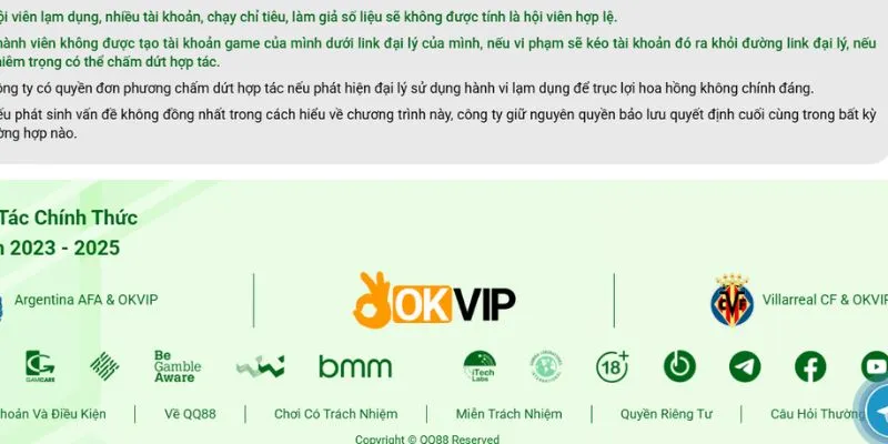 QQ88 là đối tác của nhiều thương hiệu toàn cầu